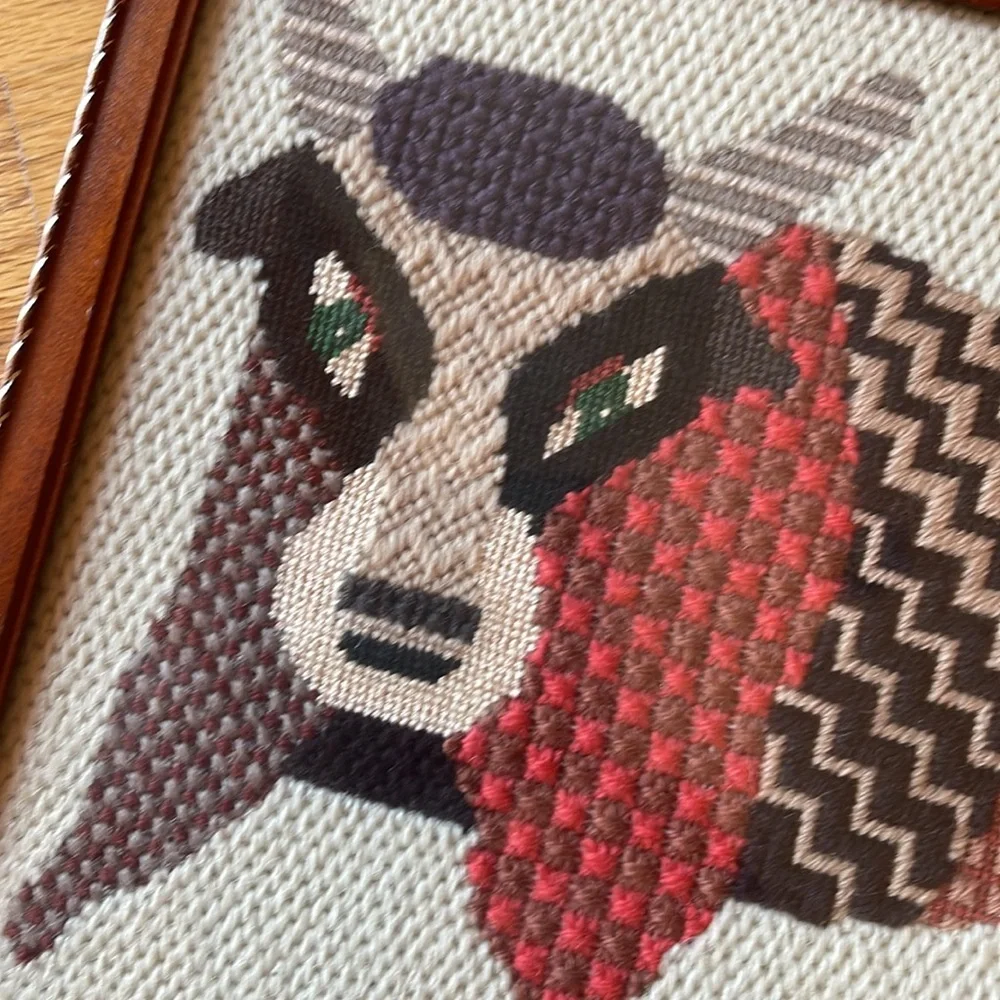 Vintage embroidery bull picture - Picture 6 of 8